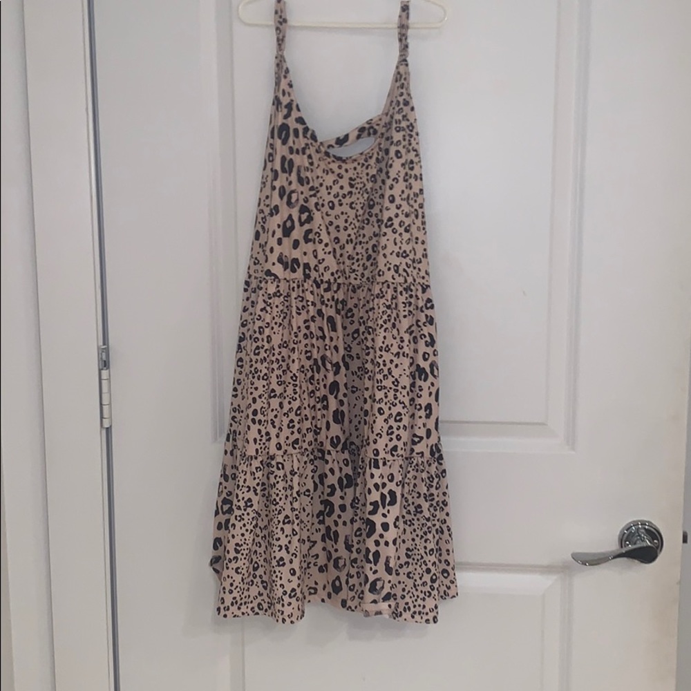 Cheetah print shift dress